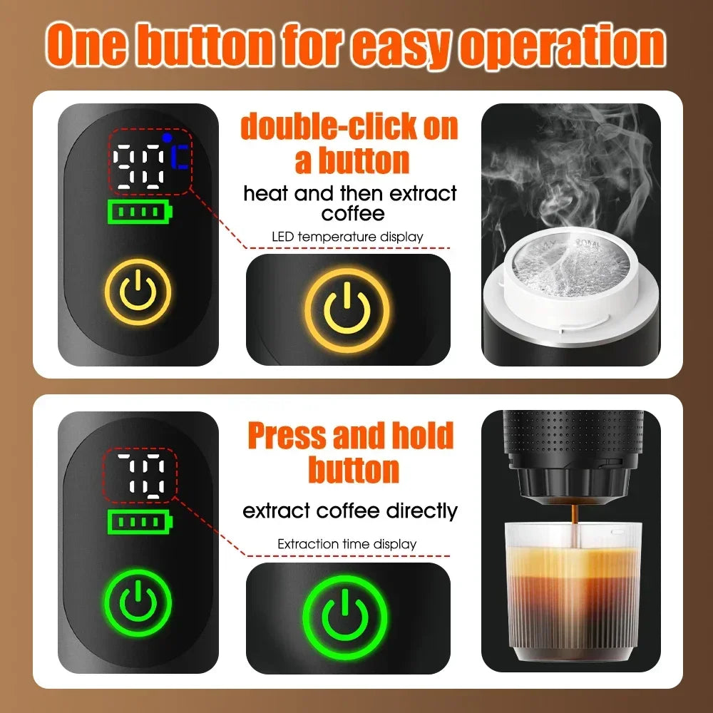 Premium Portable Espresso Maker – Compact Travel Coffee Machine